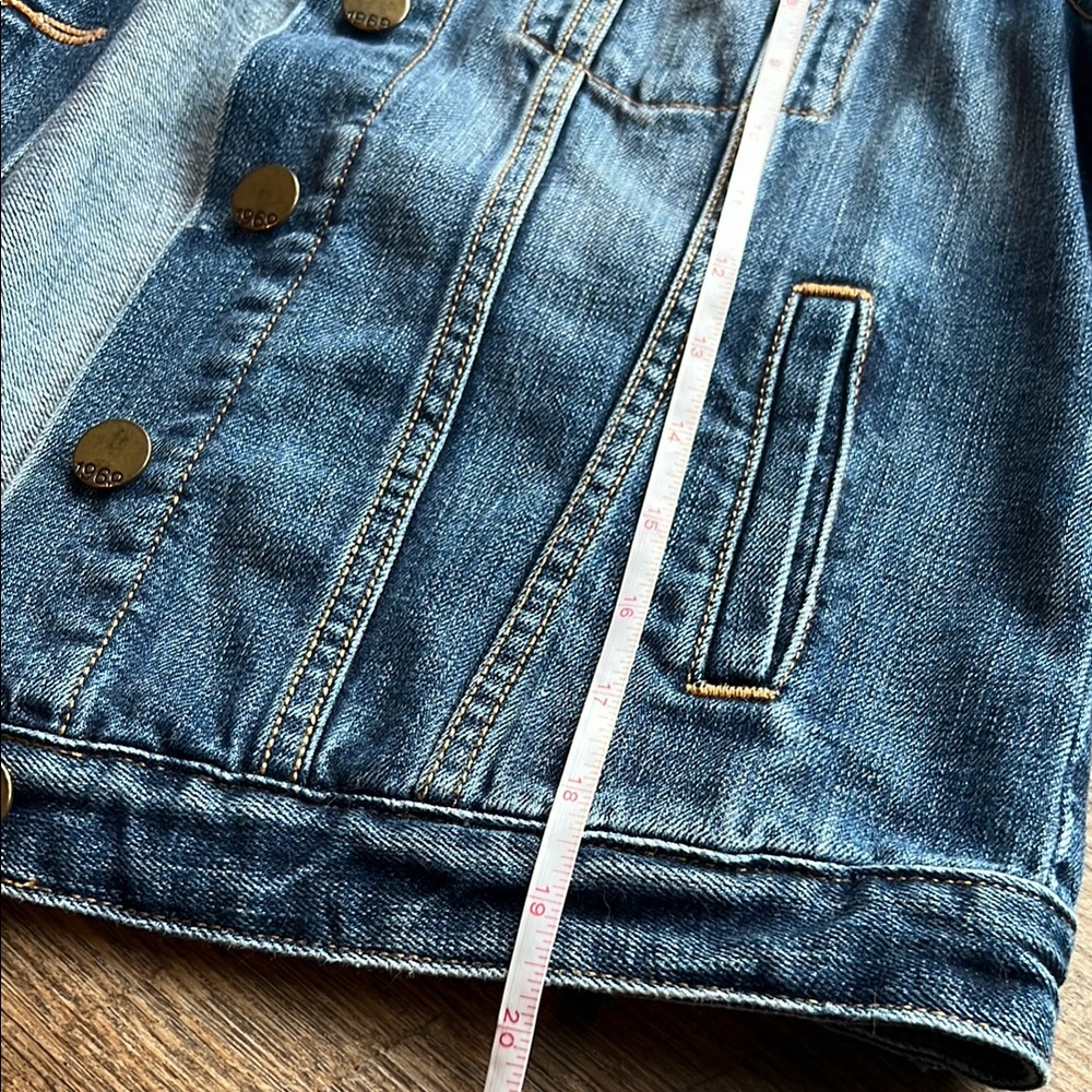 GAP Classic Blue Cropped Denim Jacket Medium - Picture 7 of 11